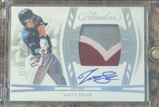 2024 Panini Flawless Draft Patch Autographs (Horizontal) Matt Shaw #DPH-MS card