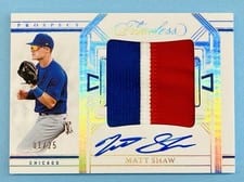2024 Panini Flawless Prospect Patch Autographs Matt Shaw #PPA-MS card