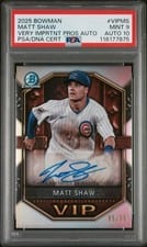 2025 Bowman Very Important Prospects Autographs Matt Shaw #VIP-MS card