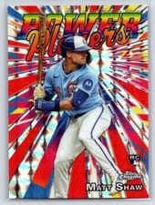2025 Topps Chrome Update Power Players Matt Shaw #PP-26