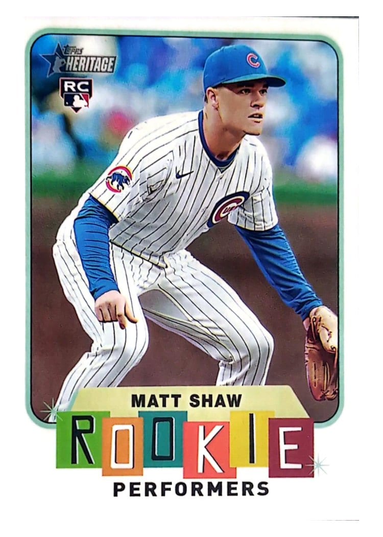 2025 Topps Heritage Rookie Performers Matt Shaw #RP-8