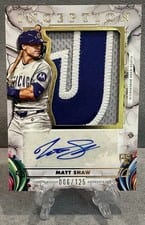 2025 Topps Inception Inception Autograph Jumbo Patch Matt Shaw #IAJP-MS card
