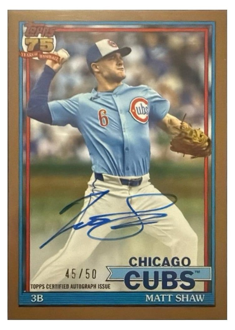 2026 Topps 1991 Topps Autographs Matt Shaw #91A-SHA card