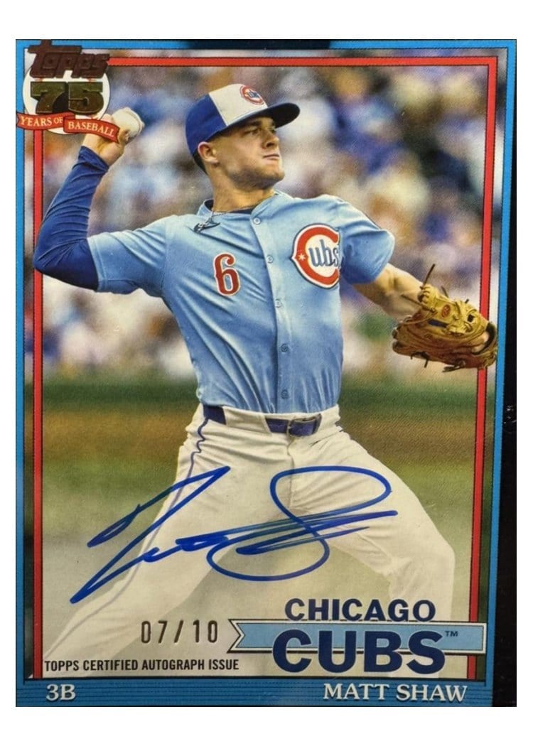 2026 Topps 1991 Topps Autographs Matt Shaw #91A-SHA card