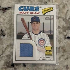 2026 Topps Heritage Real One Relics Matt Shaw #ROR-MS card