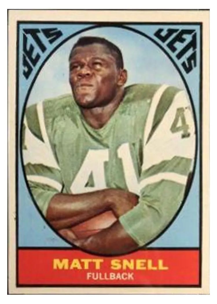 1967 Topps Matt Snell #102 card