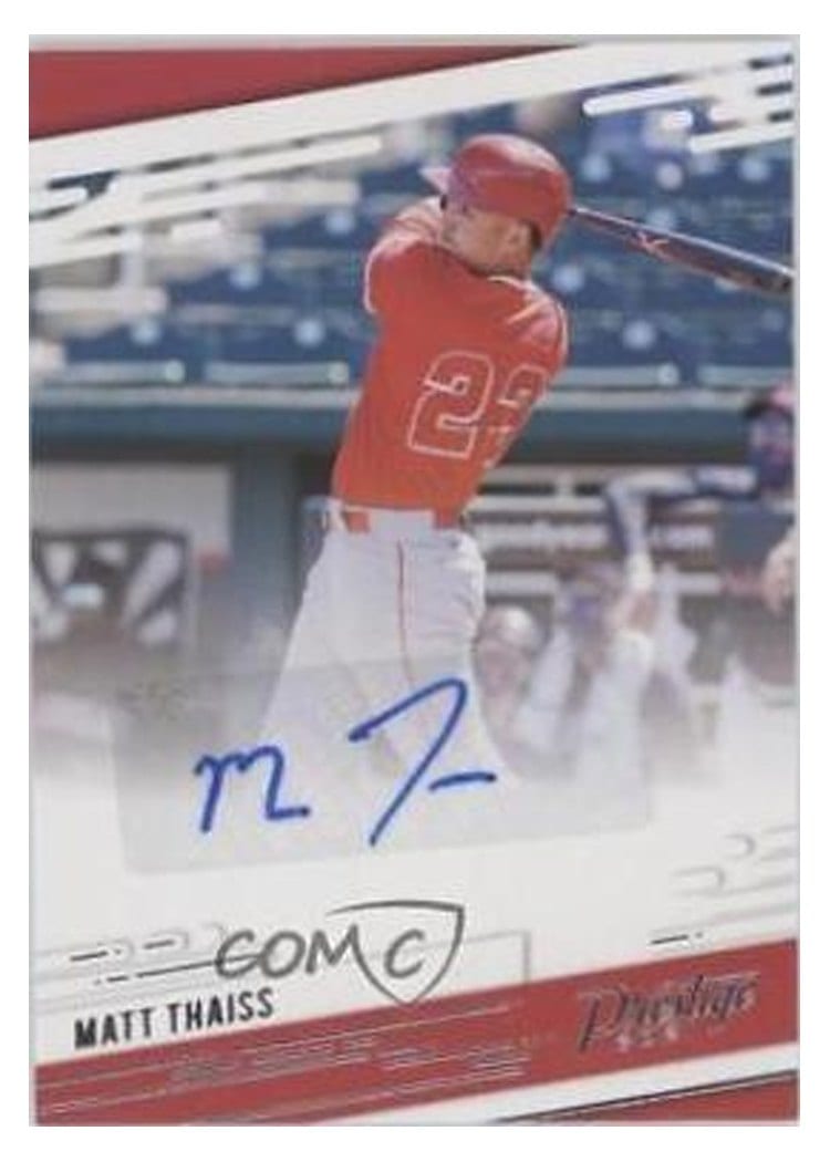2021 Panini Chronicles Prestige Autographs Matt Thaiss #PR-MT card