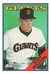 1988 Topps Base Set Matt Williams #372 card