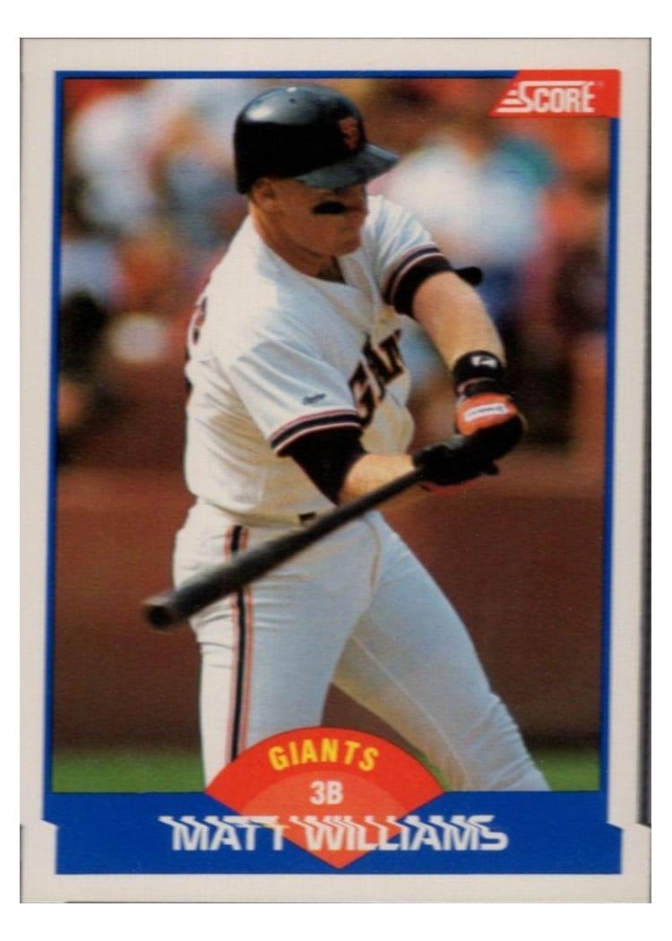 1989 Score Matt Williams #612 card