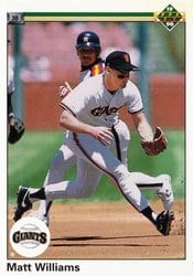 1990 Upper Deck Base Set Matt Williams #577 card
