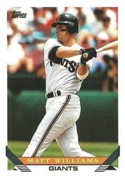 1993 Topps Base Set Matt Williams #225 card