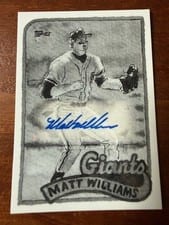 2025 Topps Shoebox Treasures Base Autographs Matt Williams #75A card