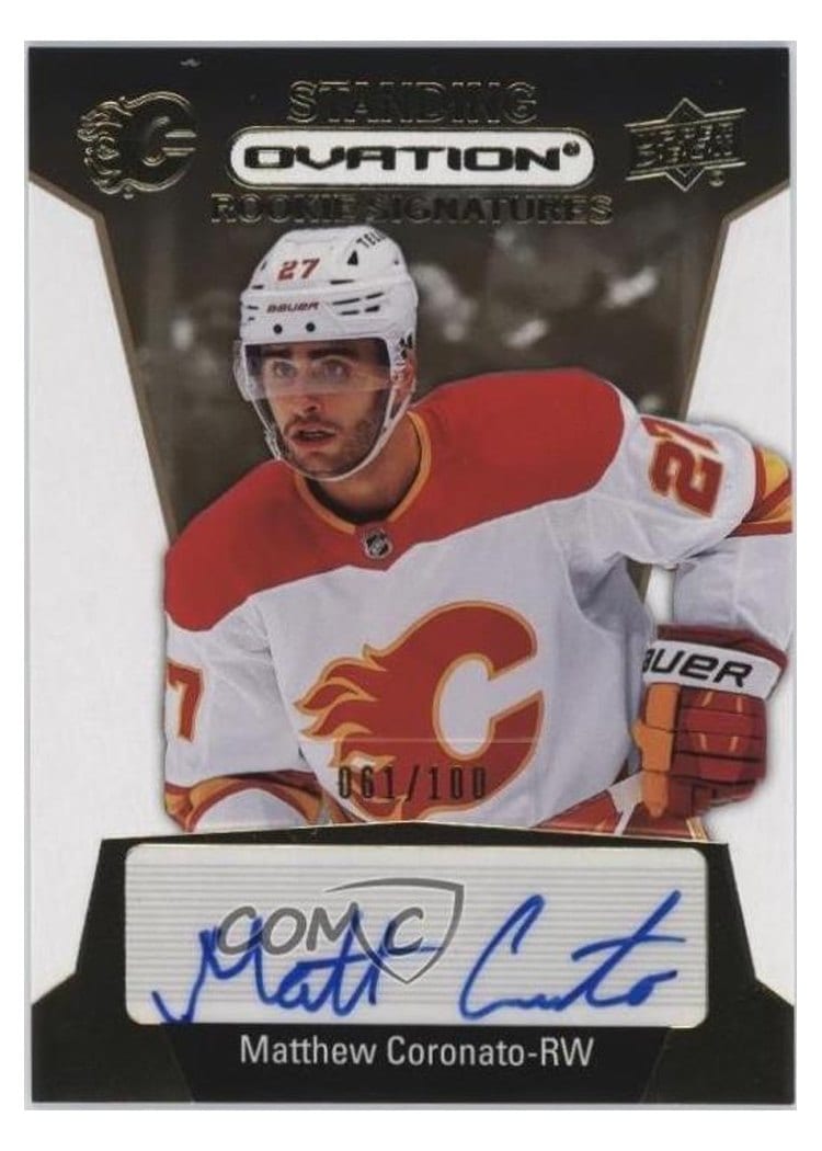 2023-24 Upper Deck Ovation Standing Ovation Rookie Signatures Matthew Coronato #SORS-MC card