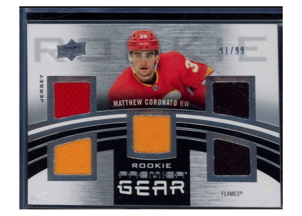 2023-24 Upper Deck Premier Premier Gear Rookies Jersey Matthew Coronato #PGR-MC card