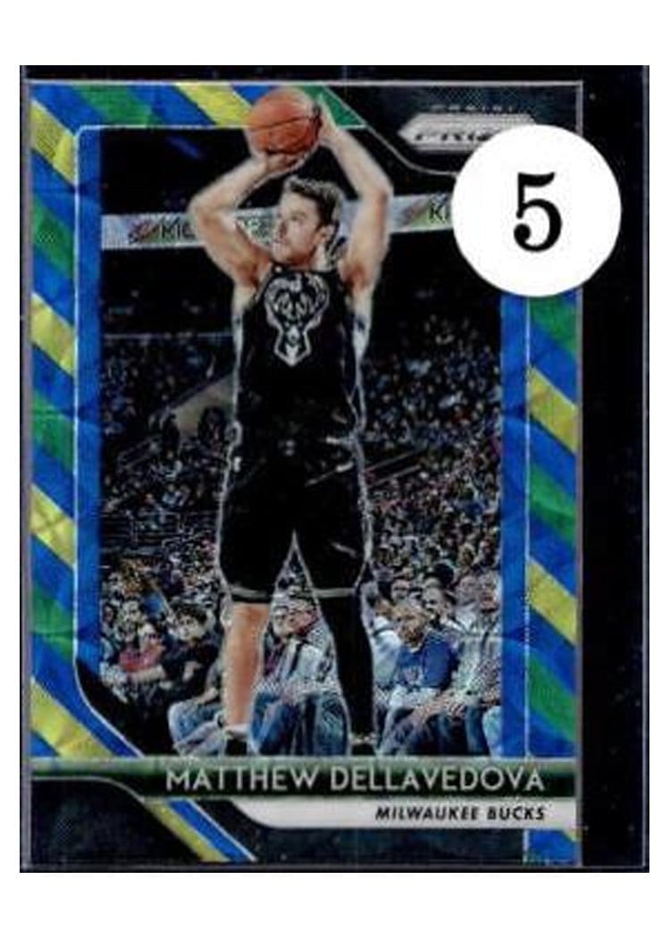2018-19 Panini Prizm Base Set Matthew Dellavedova Blue, Yellow, and Green Choice Prizm #266 card
