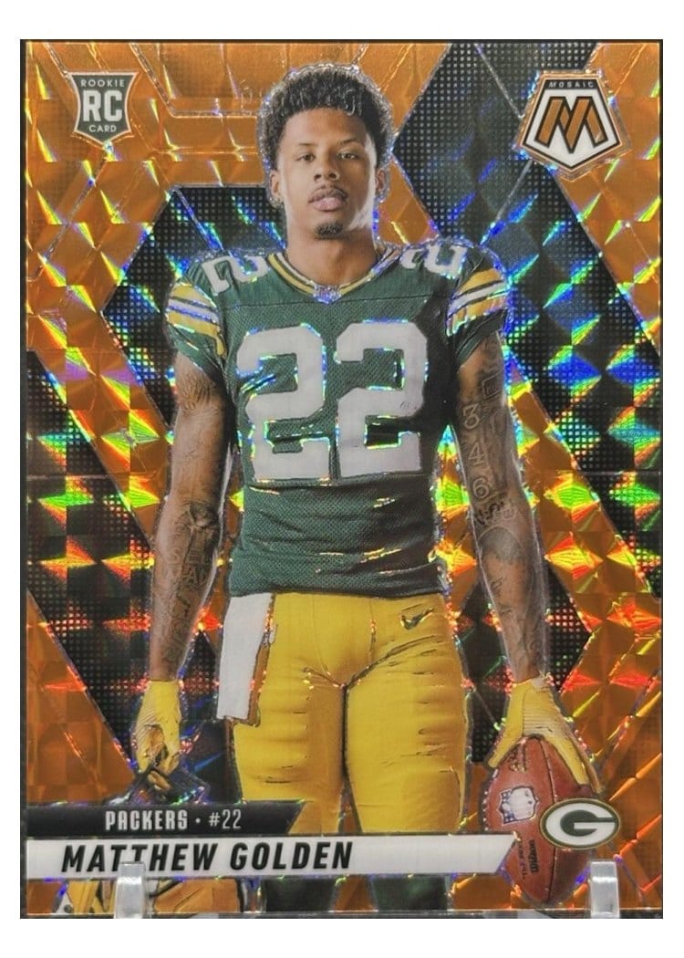 2025 Panini Mosaic Base Set Matthew Golden Orange #285 card