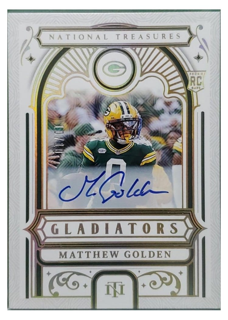 2025 Panini National Treasures Gladiators Matthew Golden #9 card