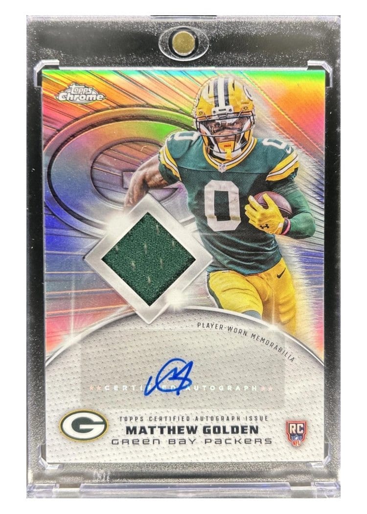 2025 Topps Chrome Rookie Patch Autographs Matthew Golden #RPA-MG card