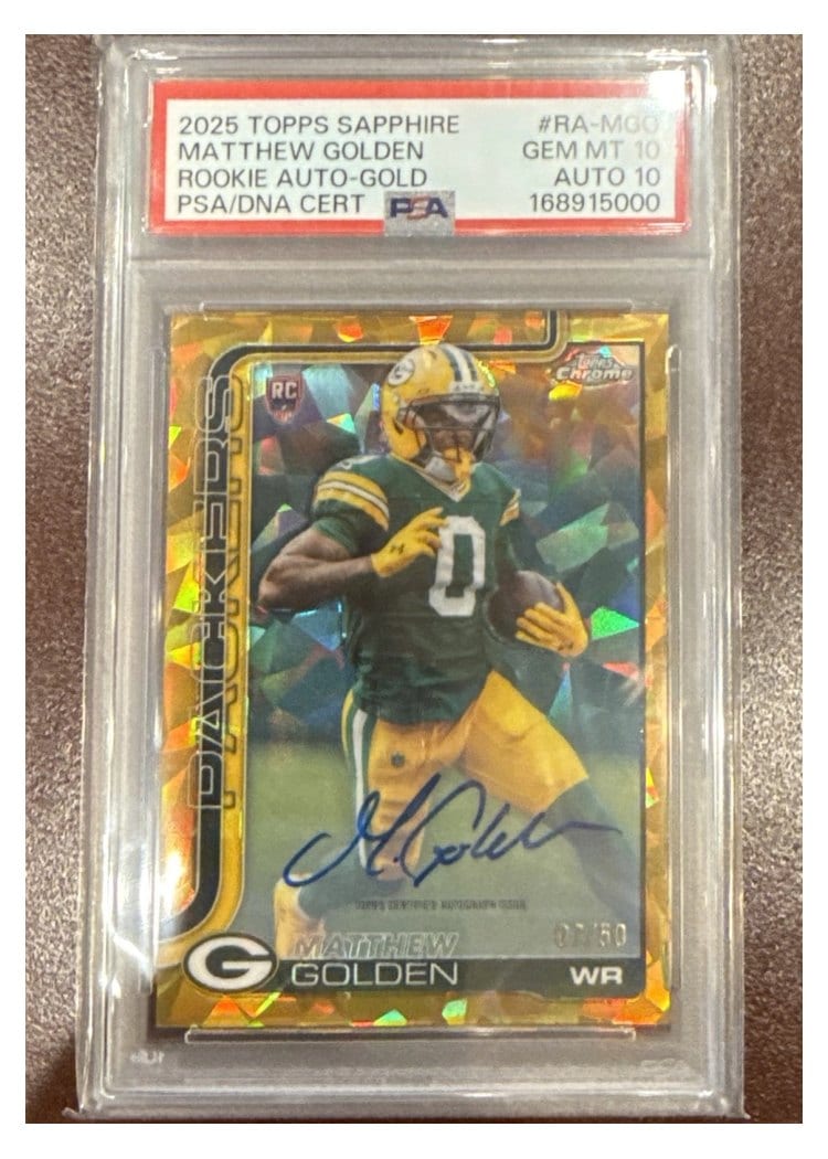 2025 Topps Chrome Sapphire Rookies Autographs Sapphire Matthew Golden #RA-MGO card