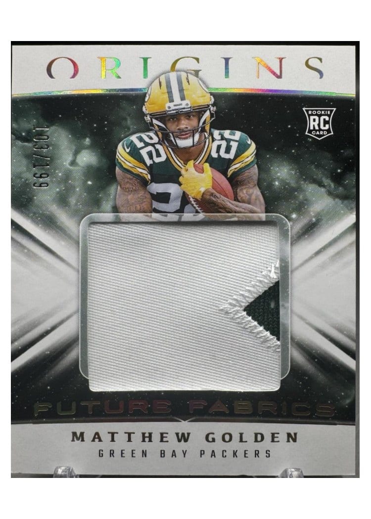 2025 Panini Origins Future Fabrics Matthew Golden RELIC #9 card