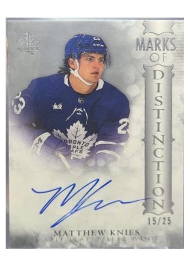 2023-24 SP Authentic Marks of Distinction Auto Matthew Knies #MD-MK card