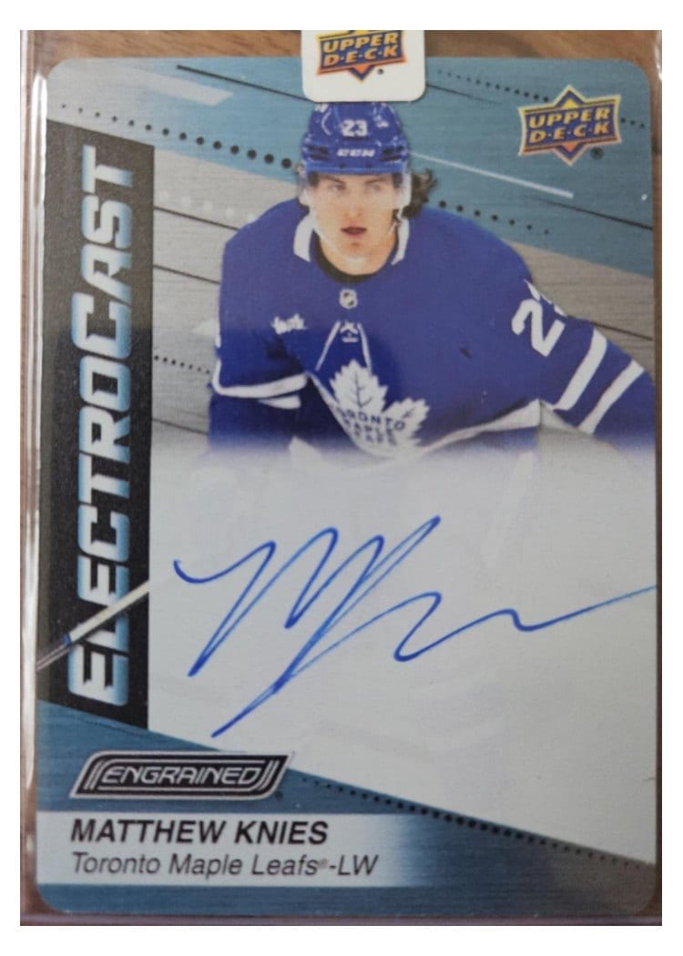 2023-24 Upper Deck Engrained ElectroCast Metal Auto Matthew Knies #EC-18 card