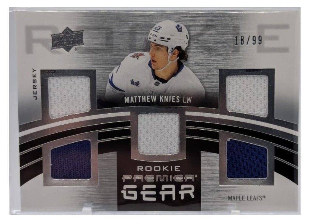 2023-24 Upper Deck Premier Premier Gear Rookies Jersey Matthew Knies #PGR-MK card