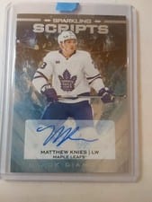 2024-25 Upper Deck Black Diamond Sparkling Scripts Matthew Knies #SS-MK card