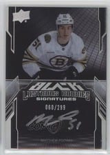 2023-24 SPx UD Black Lustrous Rookie Signatures Matthew Poitras #LRA-MP card