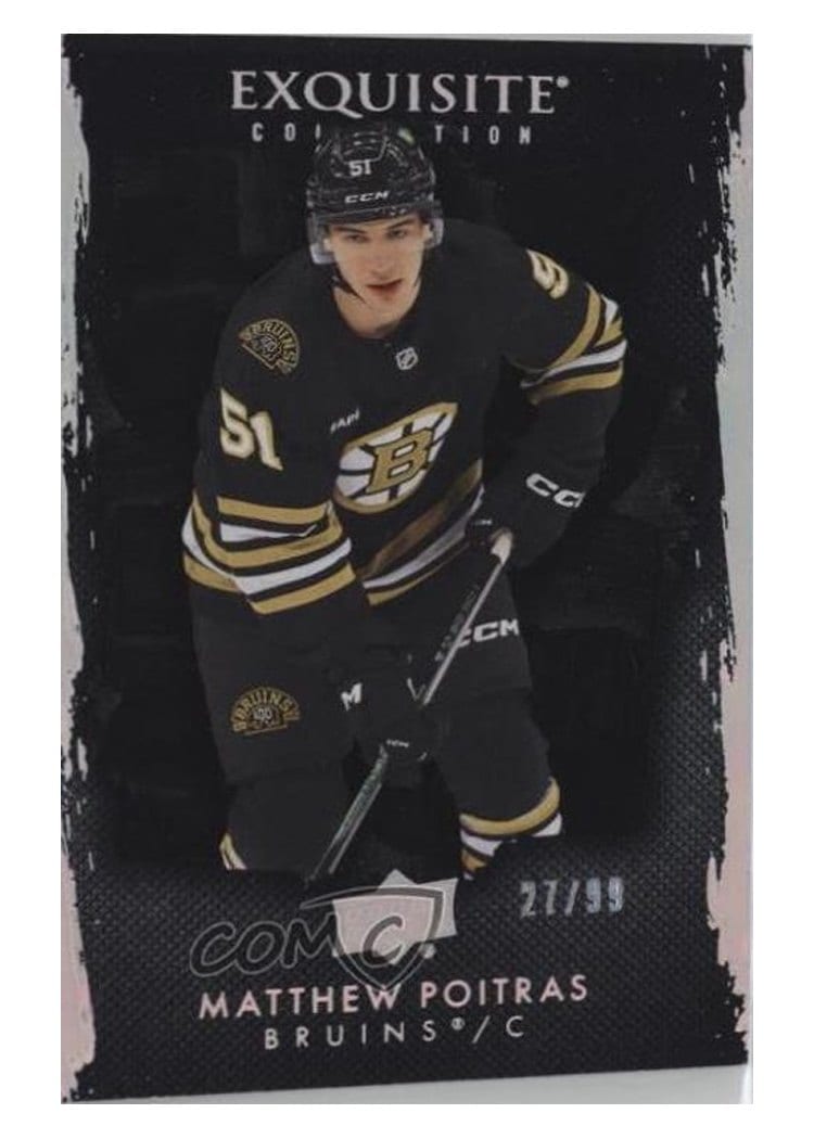 2023-24 Upper Deck The Cup 2023-24 Exquisite Collection Black - Rookies Matthew Poitras #EB-PO card