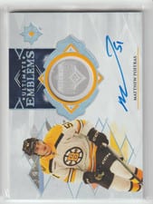 2023-24 Upper Deck Ultimate Collection Ultimate Emblems Autograph - Rookies Matthew Poitras #UE-PO card