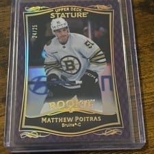 2024-25 Upper Deck Stature 2023-24 Base Rookies Update Matthew Poitras #41 card