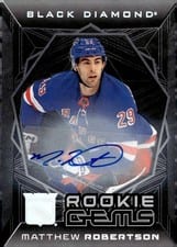 2025-26 Upper Deck Black Diamond Rookie Gems Signatures Matthew Robertson #RGS-MR card
