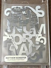 2025-26 SkyBox Metal Universe Platinum Portraits Matthew Schaefer #PP-15 card