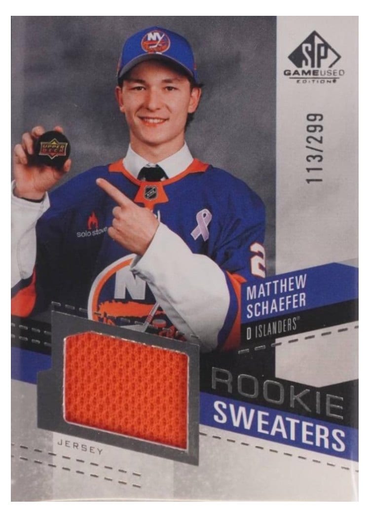 2025-26 SP Game Used Rookie Sweaters Matthew Schaefer #RS-MS card