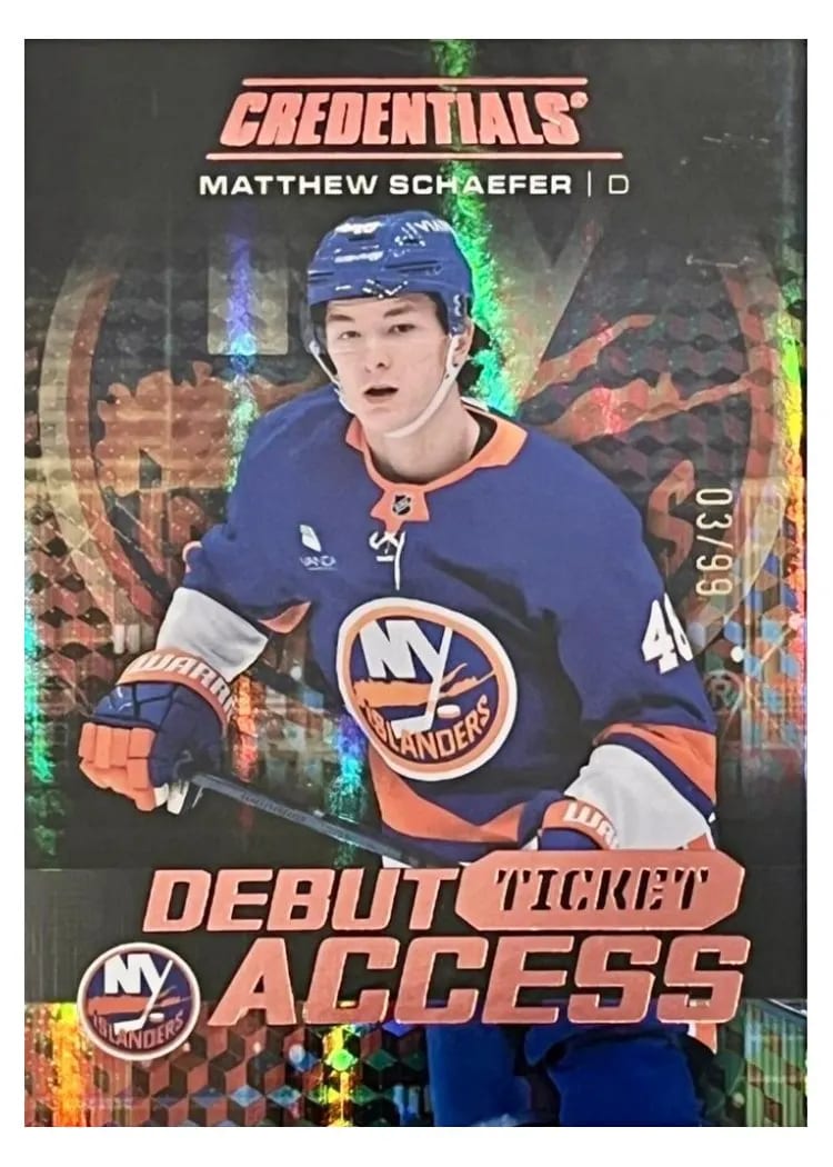2025-26 Upper Deck Credentials Base Set Matthew Schaefer #121 card