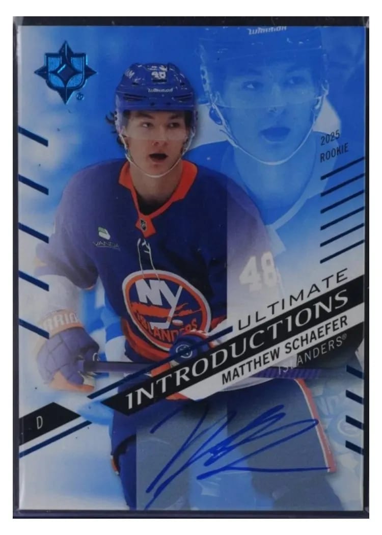 2025 Upper Deck Ultimate Collection Introductions Auto Matthew Schaefer #UI-MS card