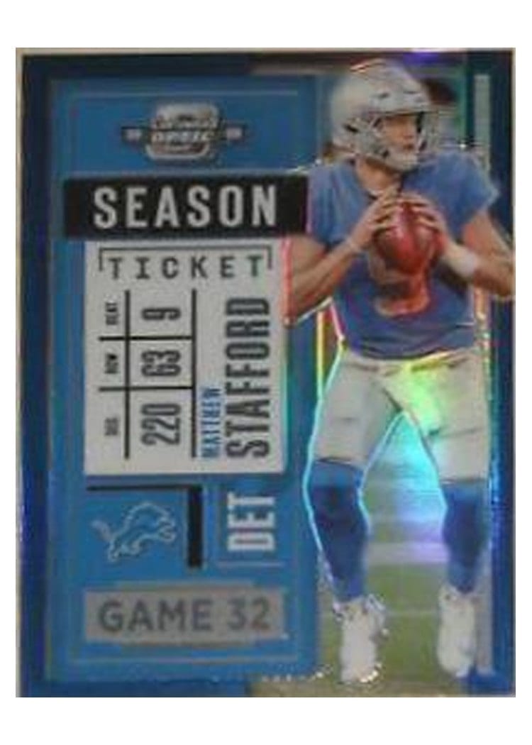 2020 Panini Contenders Optic Matthew Stafford #20 card
