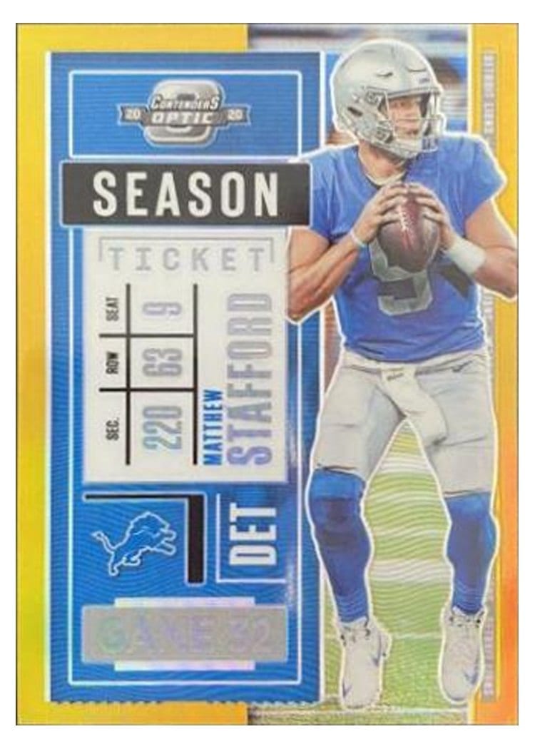 2020 Panini Contenders Optic Matthew Stafford #20 card
