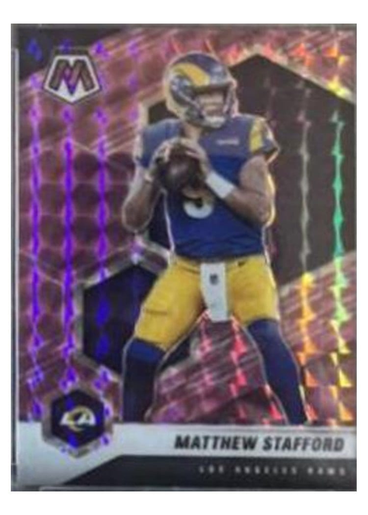 2021 Panini Mosaic Base Set Matthew Stafford Purple Mosaic #116 card