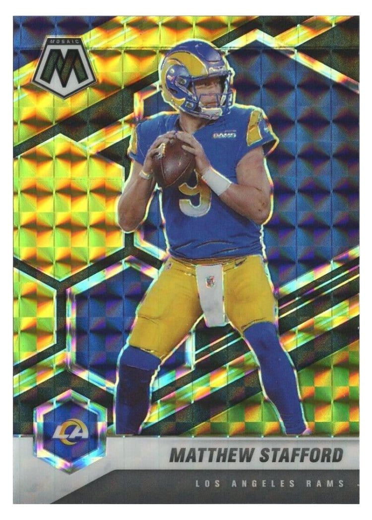 2021 Panini Mosaic Base Set Matthew Stafford Choice Black Gold Mosaic #116 card