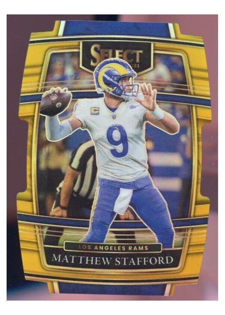 2021 Panini Select Base Set Matthew Stafford Gold Die Cut #20 card