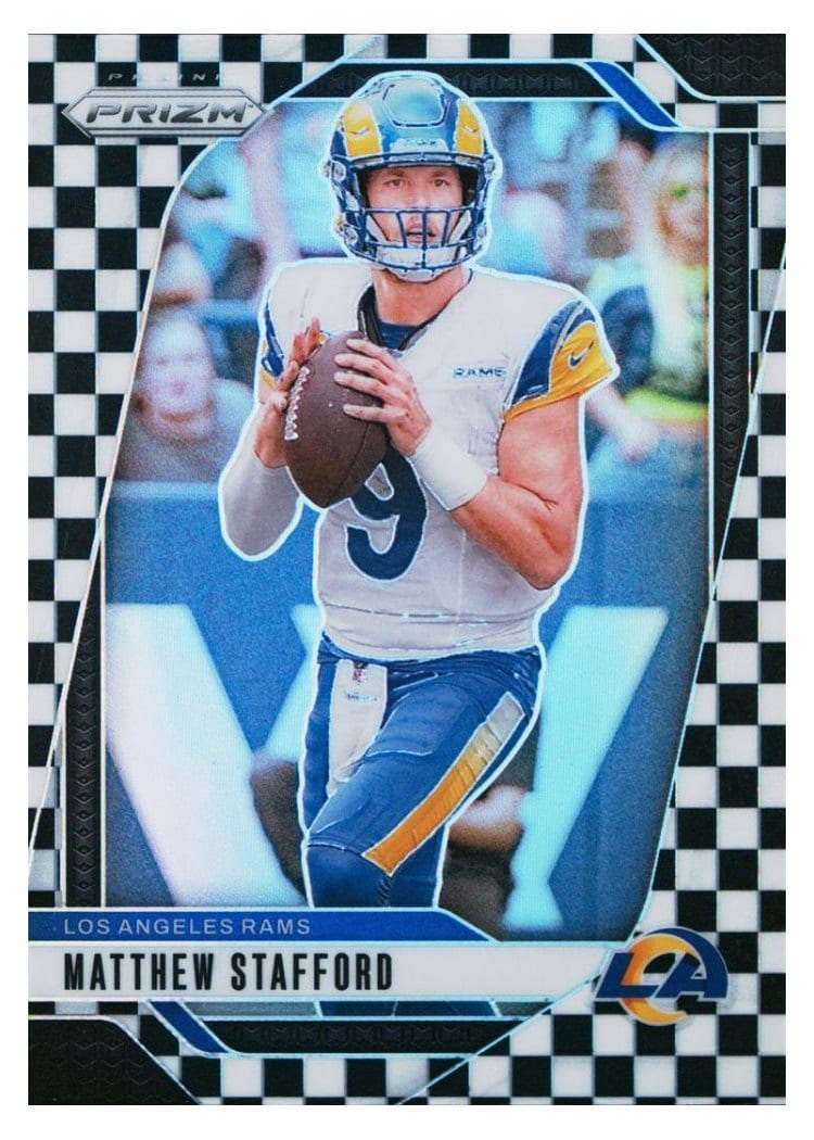 2024 Panini Prizm Base Set Matthew Stafford Black White Checker #166 card