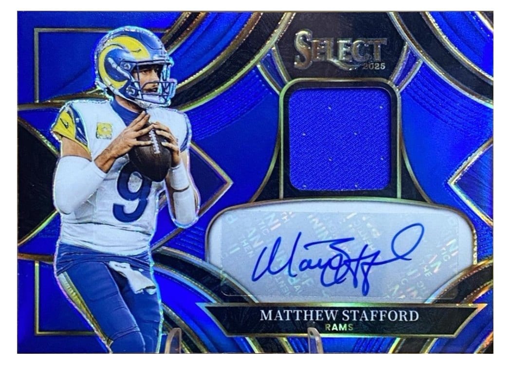 2025 Panini Select Signature Memorabilia Matthew Stafford #3 card