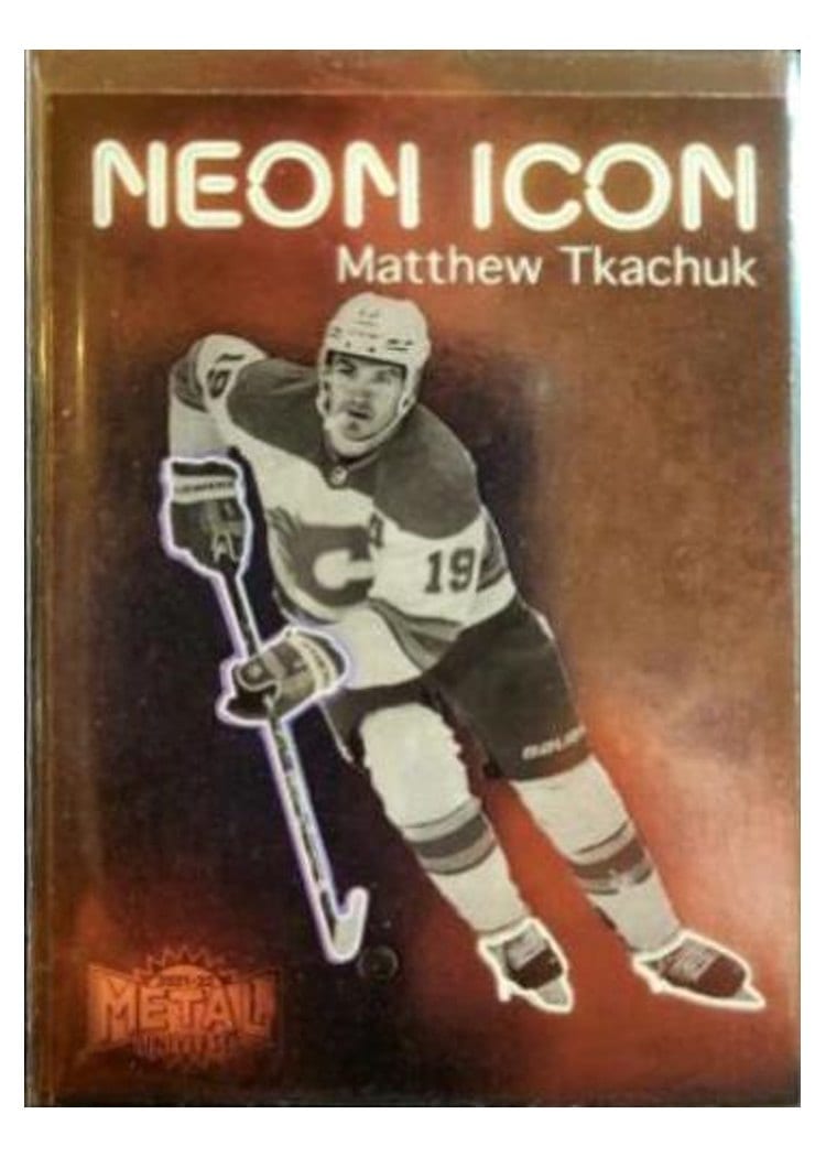 2021-22 SkyBox Metal Universe Neon Icon Matthew Tkachuk #NI-4 card