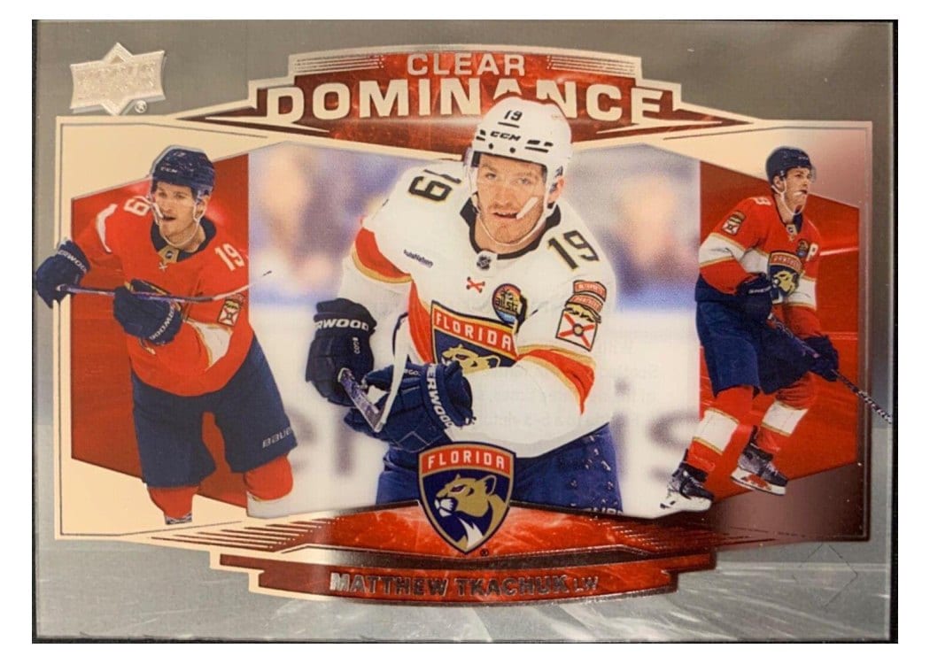 2022-23 Upper Deck Clear Dominance Matthew Tkachuk #CD10 card