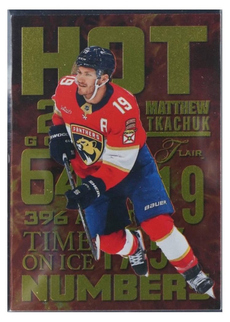 2025-26 Flair Hot Numbers Matthew Tkachuk #HN-5 card