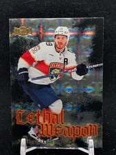 2025-26 SkyBox Metal Universe Lethal Weapon Matthew Tkachuk #LW-12