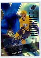 2025-26 SPx Blue Autograph Parallel - Rookies Matthew Wood #F-MW card
