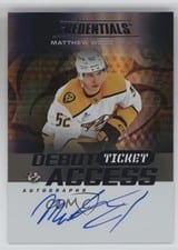 2025-26 Upper Deck Credentials Debut Ticket Access Autographs Matthew Wood #DTA-MW card